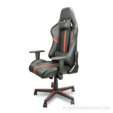 Chaise de jeu PC PC prix EX-Factory avec CUSTOM BLACK LEATHER